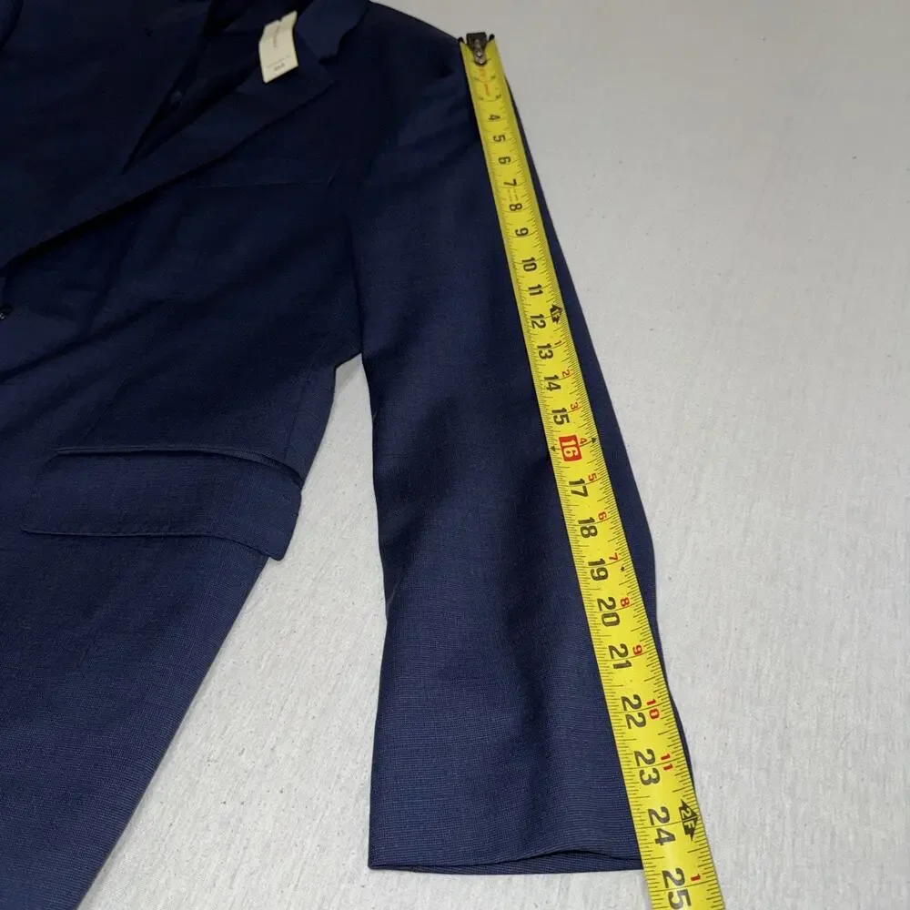 Banana Republic Blue Italian Wool 2 Button Suit Modern Size 46R Slim Fit BNWT